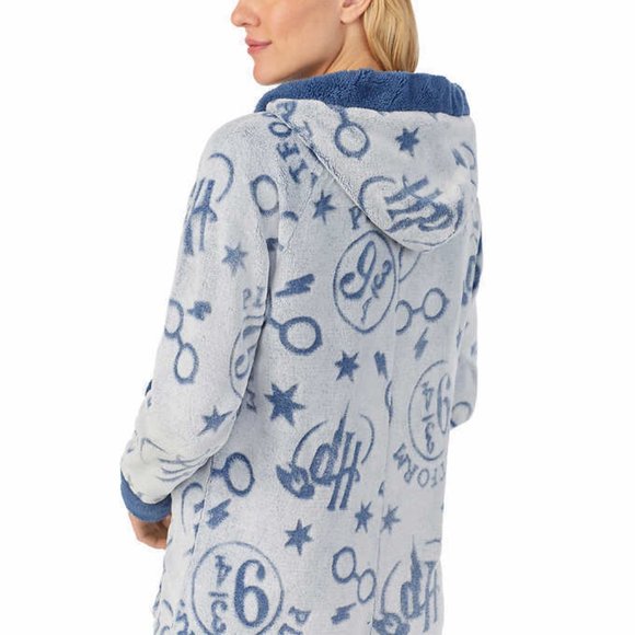 NWT Wizarding World Harry Potter Cozy 1 Piece Pajamas Blue Size M $60 FFF174 - Picture 3 of 5